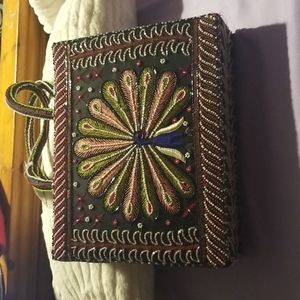 Sequin Handbag....peacock detail